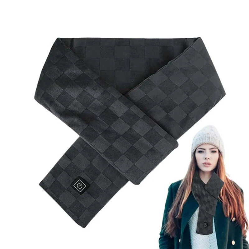 TENGOO Outdoor Warm Electric Heating Scarf Heating Pads 3 Gear Heating USB Heater Thermal Shawl Neck Brace Warm Bib For Women Men — view 2
