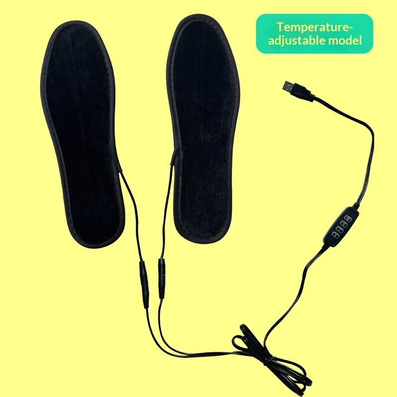 TENGOO USB Charging Heated Insoles Cuttable Washable Winter Warm Electric Feet Warmer Insoles with 3 Heating Methods for Motorcycle Cycling Skiing Hiking Supplies — view 3