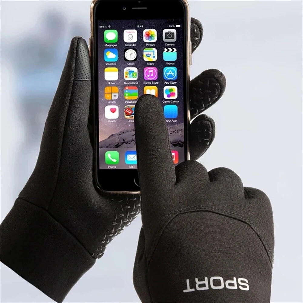 TENGOO Winter Outdoor Sports Cycling Gloves Windproof Waterproof Fleece Cold-Proof Ski Finger Touchscreen Non-Slip Motorcycle Gloves — view 3
