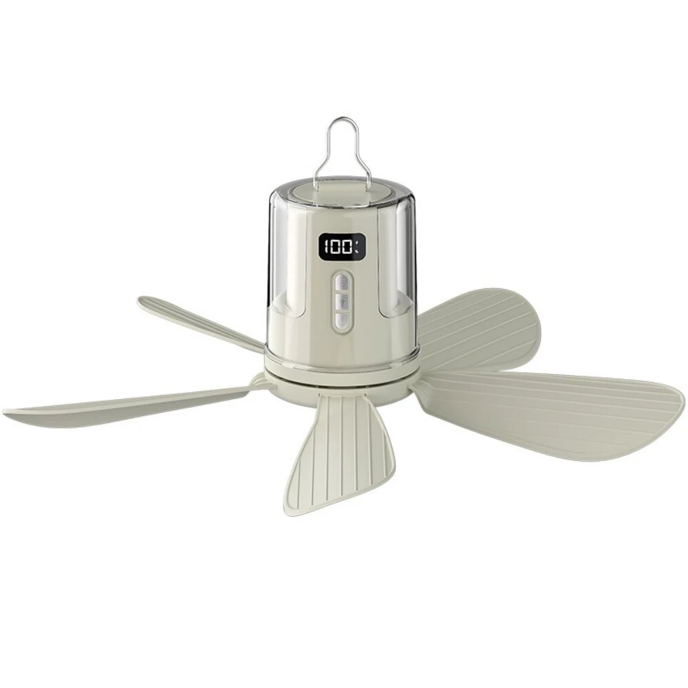 Tevorex 10800mAh Portable Ceiling Fan with Light, Rechargeable 3-in-1 LED Fan Lamp with RGB Lighting, 4 Speeds, Timer & Remote Control for Indoor & Camping — image 1