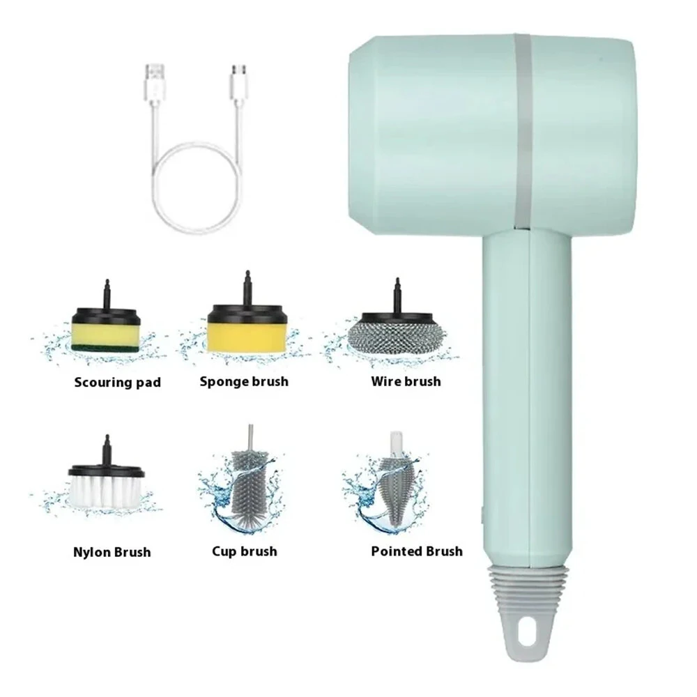 Tevorex 1200mAh Electric Cleaning Brush Household Toilet Cleaning Artifact Handheld Kitchen Wireless Convenient Dishwasher Home Supplies — view 3