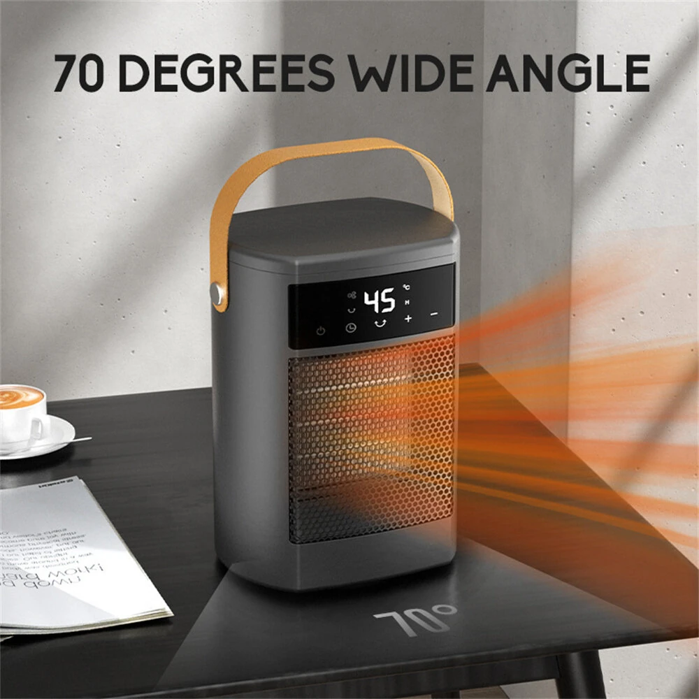 Tevorex 1500W Desktop Space Heater with Digital Display Quiet Rapid Heating, High-Power PTC Warm Fan for Home & Office — view 2