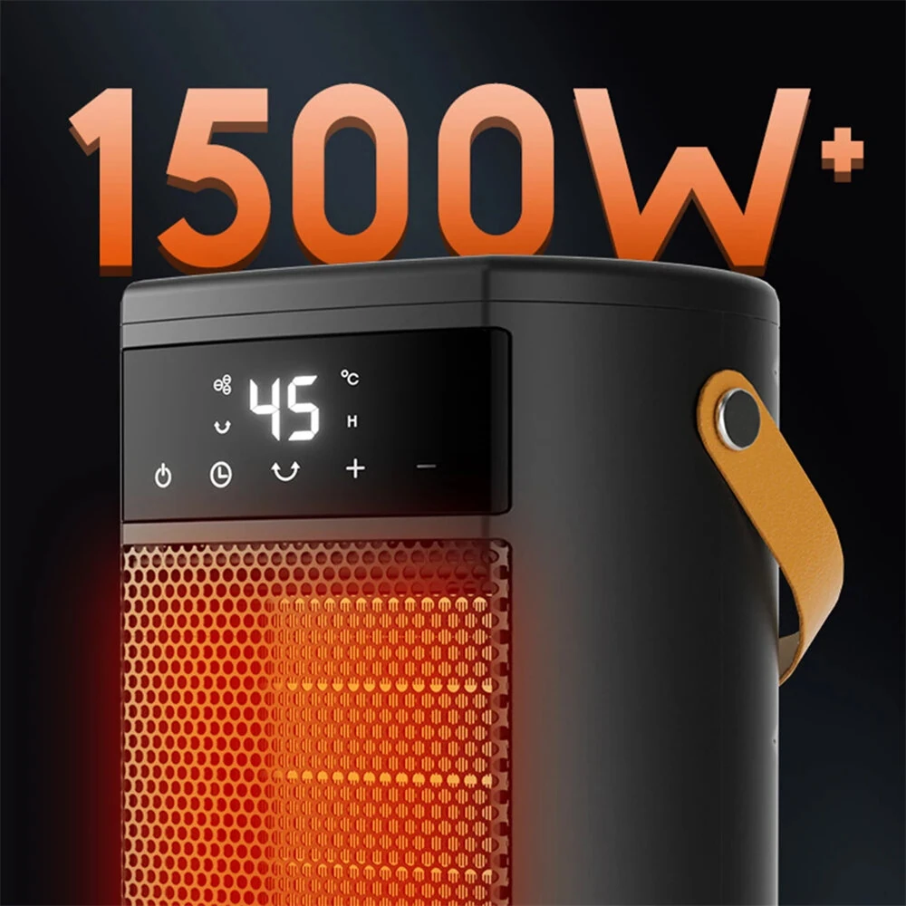 Tevorex 1500W Desktop Space Heater with Digital Display Quiet Rapid Heating, High-Power PTC Warm Fan for Home & Office — view 3
