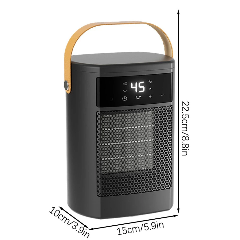 Tevorex 1500W Desktop Space Heater with Digital Display Quiet Rapid Heating, High-Power PTC Warm Fan for Home & Office — view 8