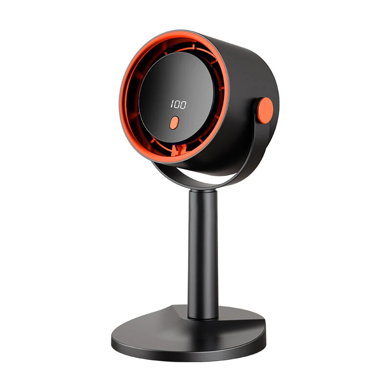 Tevorex 2-In-1 USB Rechargeable Portable Desktop Cooling Fan 360° Circulating 100 Speed Adjustable Multifunctional Electric Purification Fan with LED Smart Display for Home Office Use — image 1