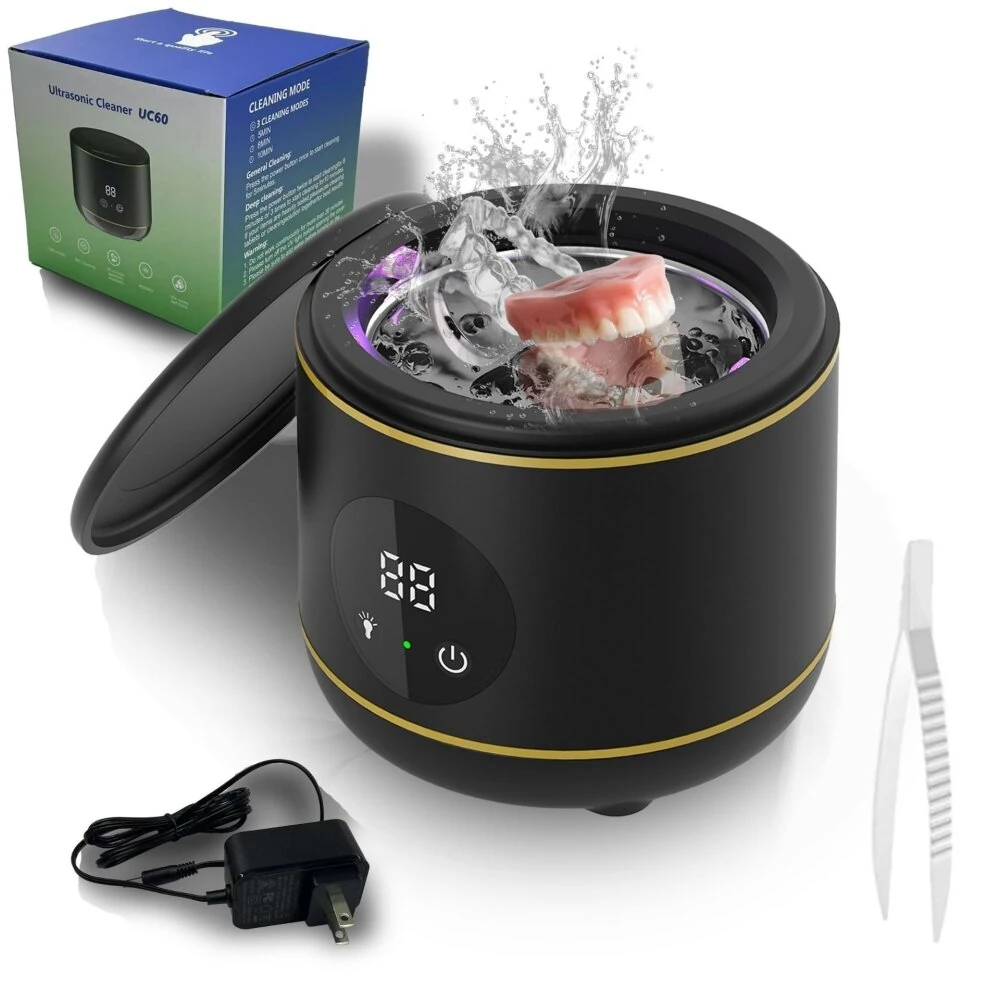 Tevorex 20W 45KHZ High Frequency Ultrasonic Cleaner Machine 230ml Tank 3 Cleaning Modes Multi-Function Household Cleaner for Glasses Jewly Teeth — Tevorex