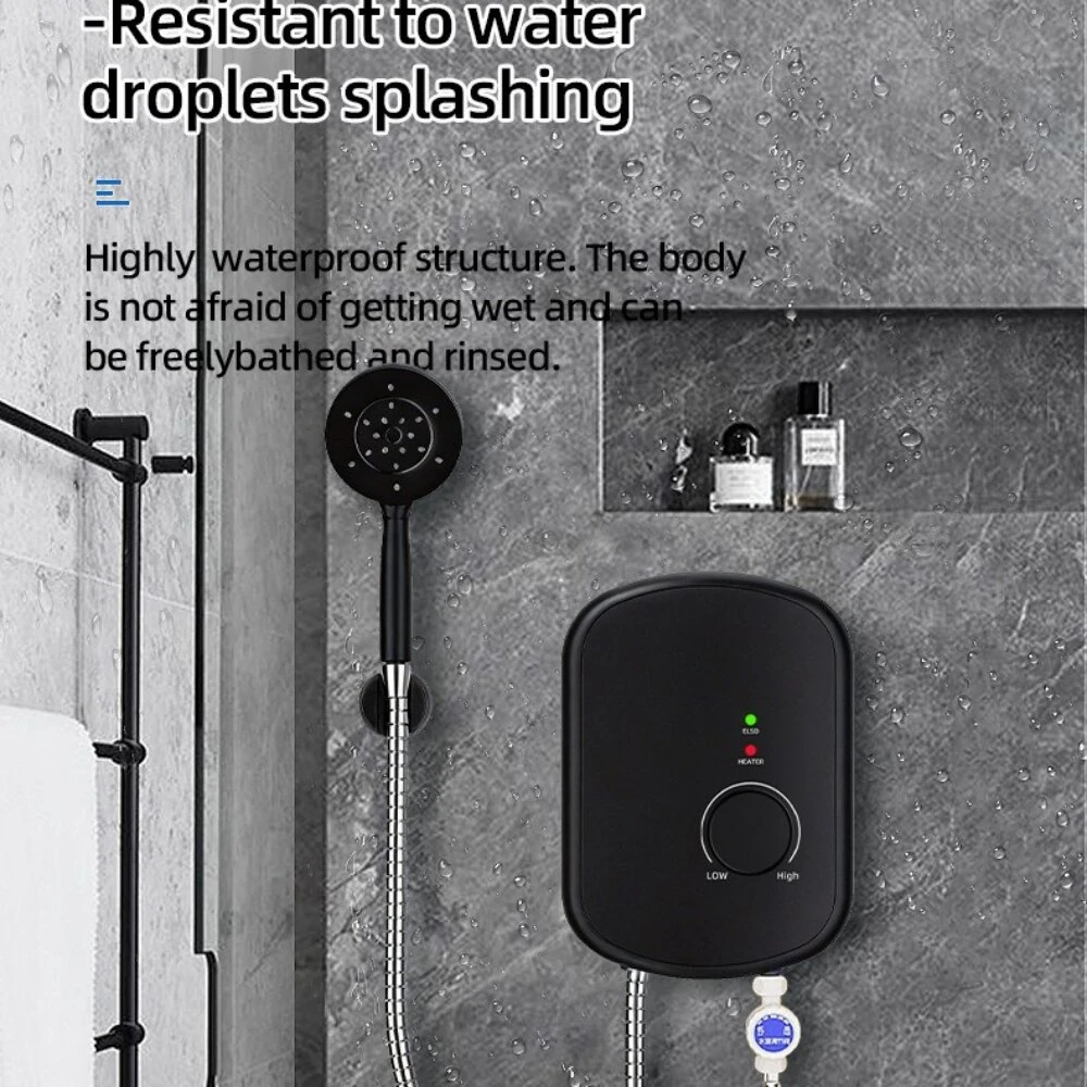 Tevorex 220V 3000W Instant Electric Water Heater Wall Mounted Shower Heater IPX4 Waterproof Digital Display for Bathroom — view 4