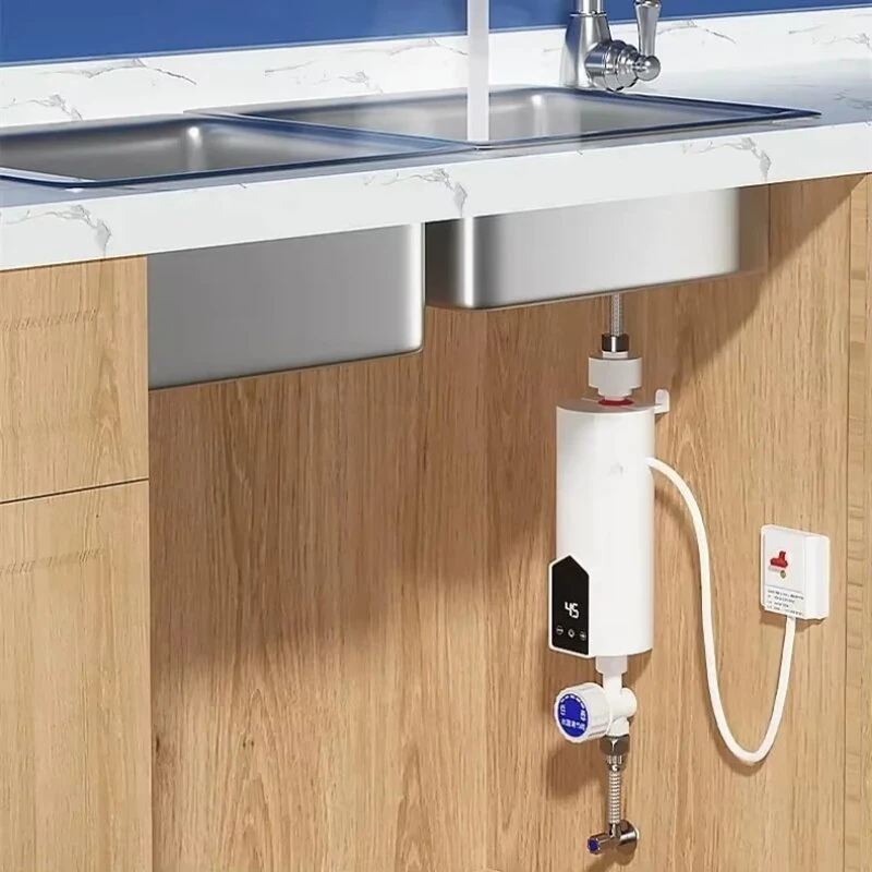 Tevorex 220V Instant Water Heater 5500W Fast Heating LED Touch Screen AI Temperature Control IPX4 Waterproof for Bathroom Kitchen — view 6