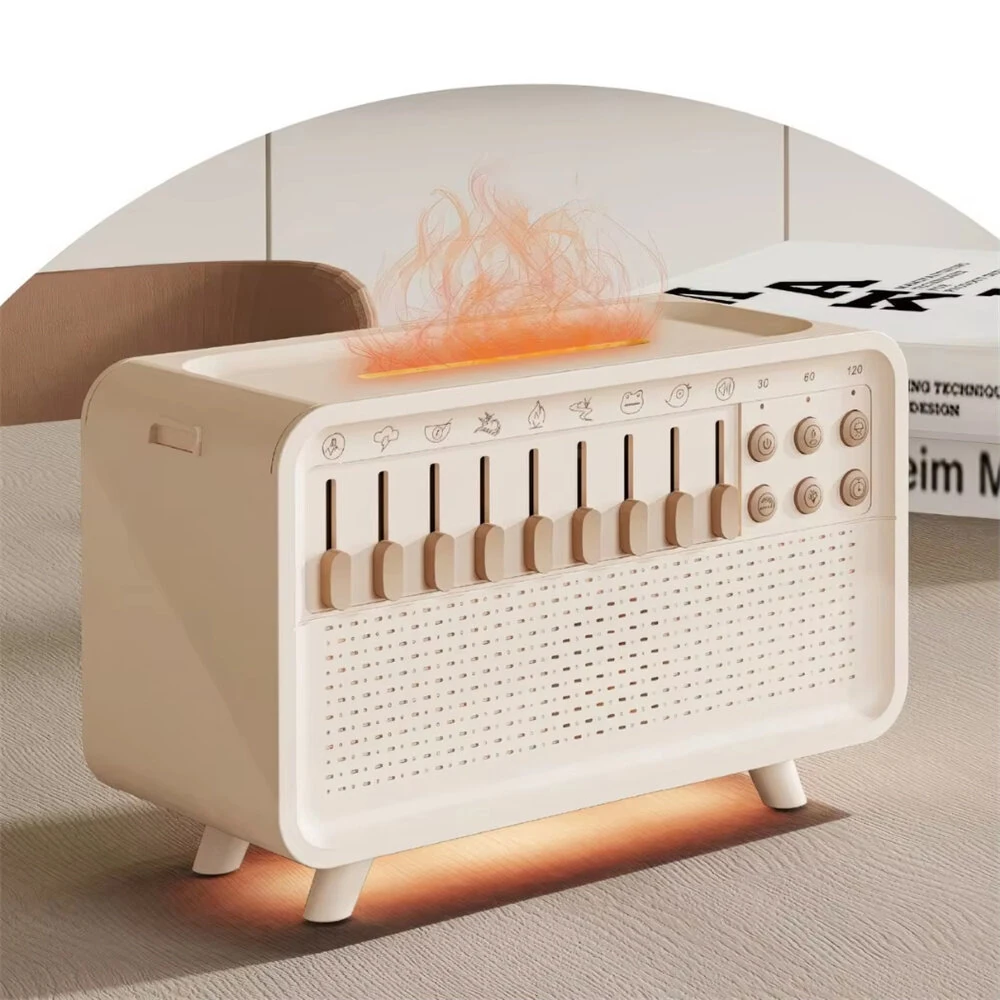 Tevorex 3 in 1Bluetooth White Noise Machine with Aroma Diffuser,Humidifier & Night Light 8 Natural Sounds,3-Level Dimming for Sleep Therapy — view 3