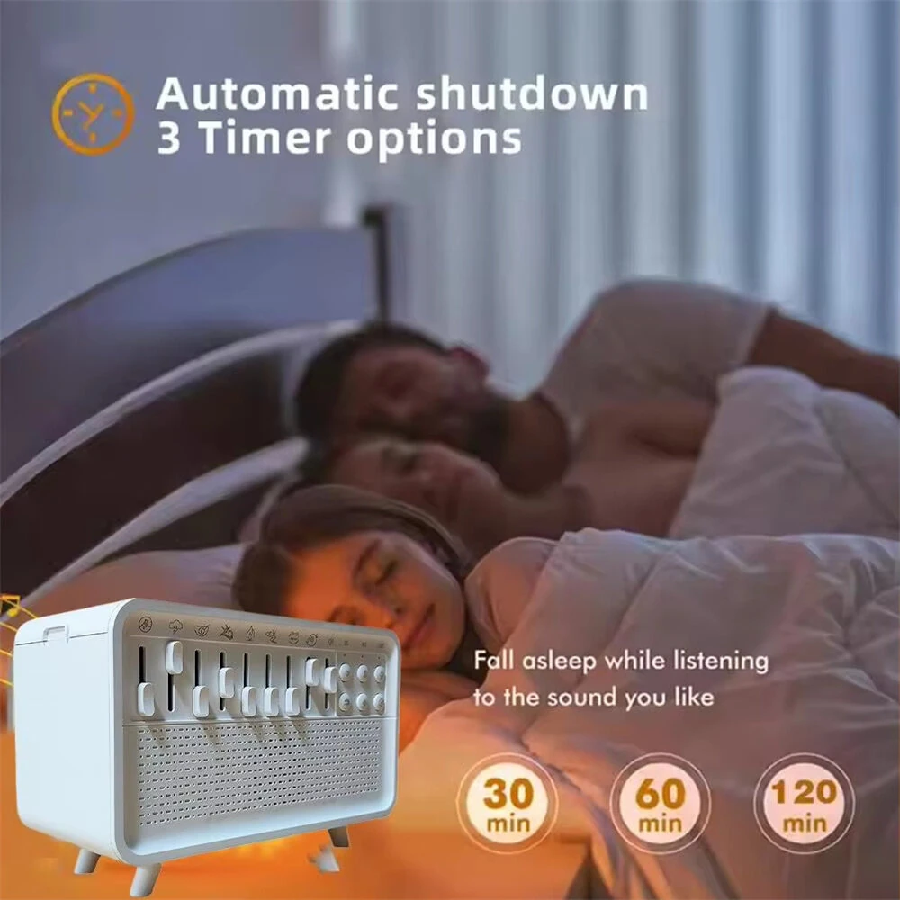 Tevorex 3 in 1Bluetooth White Noise Machine with Aroma Diffuser,Humidifier & Night Light 8 Natural Sounds,3-Level Dimming for Sleep Therapy — view 4