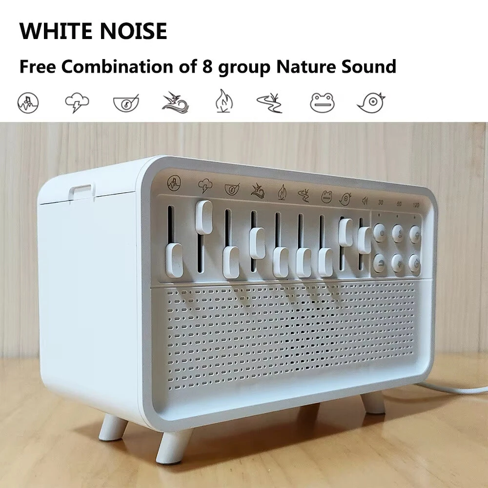 Tevorex 3 in 1Bluetooth White Noise Machine with Aroma Diffuser,Humidifier & Night Light 8 Natural Sounds,3-Level Dimming for Sleep Therapy — view 6