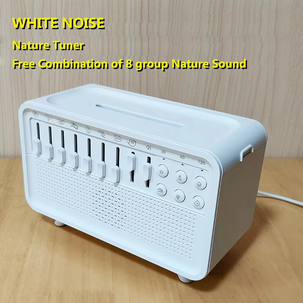 Tevorex 3 in 1Bluetooth White Noise Machine with Aroma Diffuser,Humidifier & Night Light 8 Natural Sounds,3-Level Dimming for Sleep Therapy — view 7