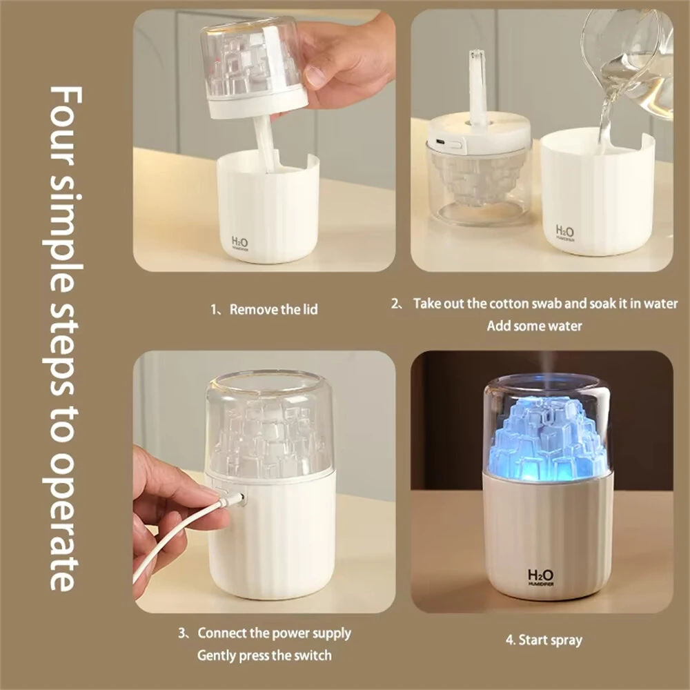 Tevorex 300ML Mini Air Humidifier USB Electric Aroma Diffuser Essential Oil Purifier Aromatherapy Mist Maker Lights For Car Home Bedroom — view 4