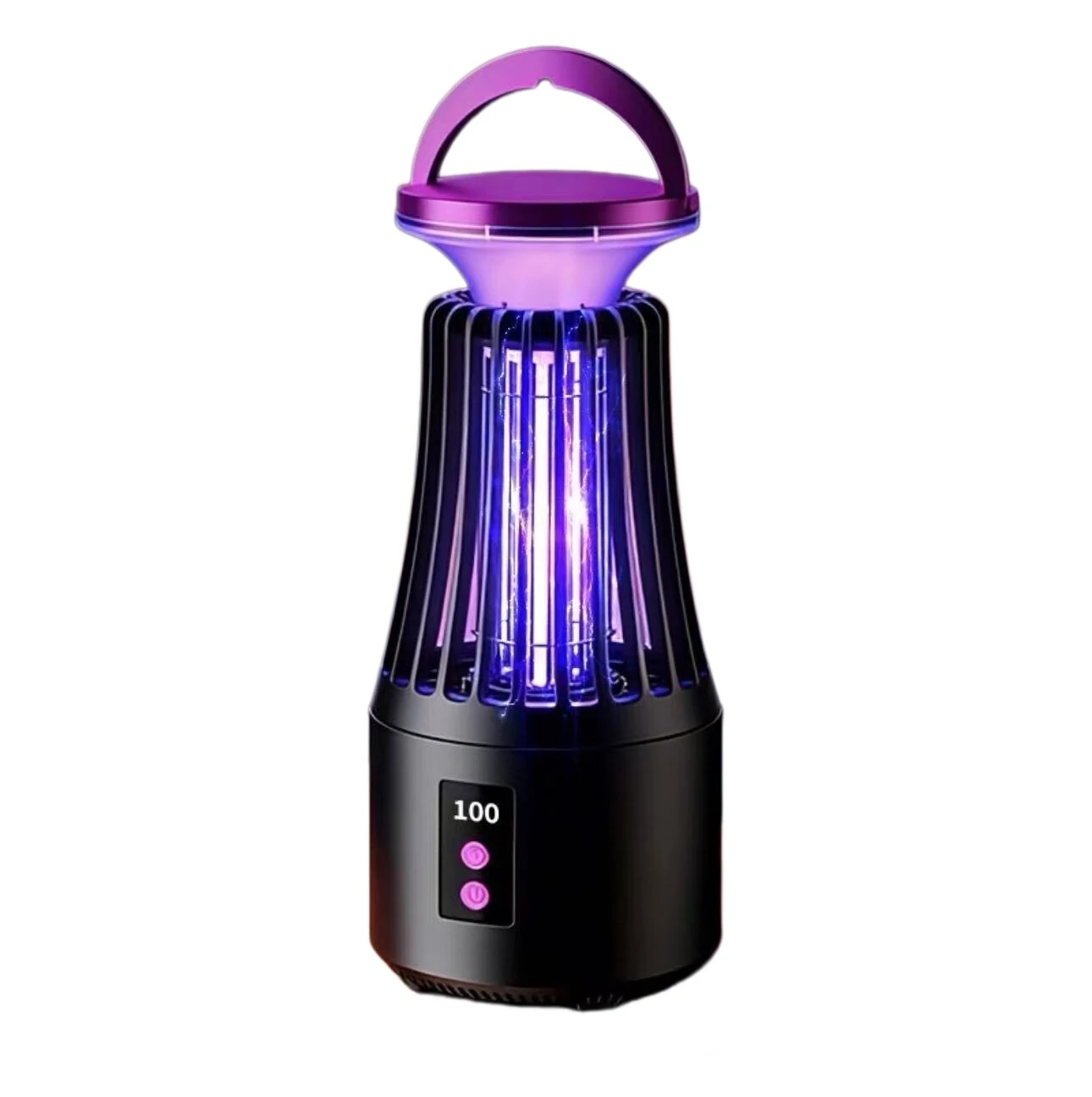 Tevorex 3500V Electric Mosquito Killer Lamp 365nm UV Temperature Simulation Dual Attraction System 3 Levels Smart Timer Quiet Operation Rechargeable Bug Zapper Light for Indoor Outdoor — view 2