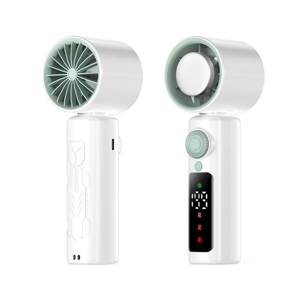 Tevorex 4000mAh Handheld Cooling Fan 199 Gears Speed Adjustable Long Battery 2-In-1 Rechargeable Portable Desktop Fan with LED Display for Indoor Outdoor — view 7