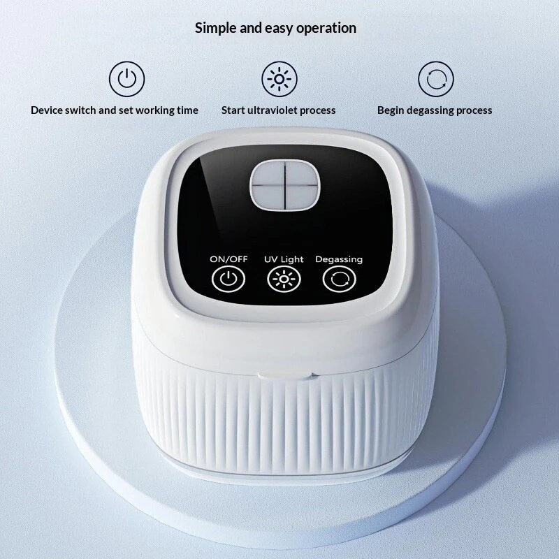 Tevorex 48KHZ High-Frequency Ultrasonic Cleaning Machine 200ml Capacity Three-Level Time Setting UVC Household Ultrasonic Cleaner for Denture Jewelry Pacifier — view 5