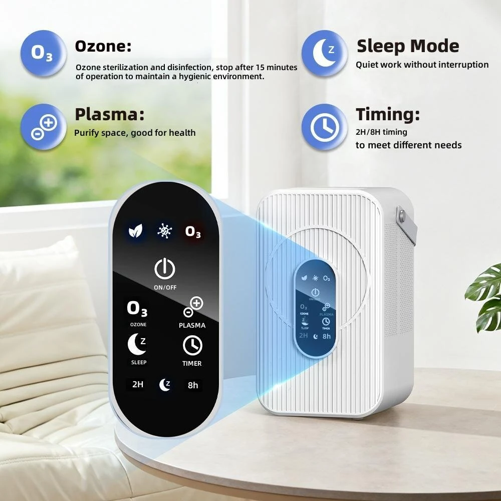 Tevorex A02 3-in-1 Mini Air Purifier with H13 HEPA,100m³/h CADR, Ultra-Quiet, Portable Odor Eliminator for Home, Bedroom & Bathroom — view 2
