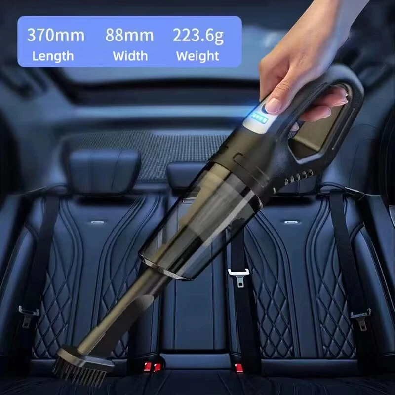 Tevorex A6 Car Multifunctional Vacuum Cleaner with Power Display Replaceable Suction Head Handheld Powerful Suction Rechargeable Car and Home Small Cordless Vacuum Cleaner — view 3