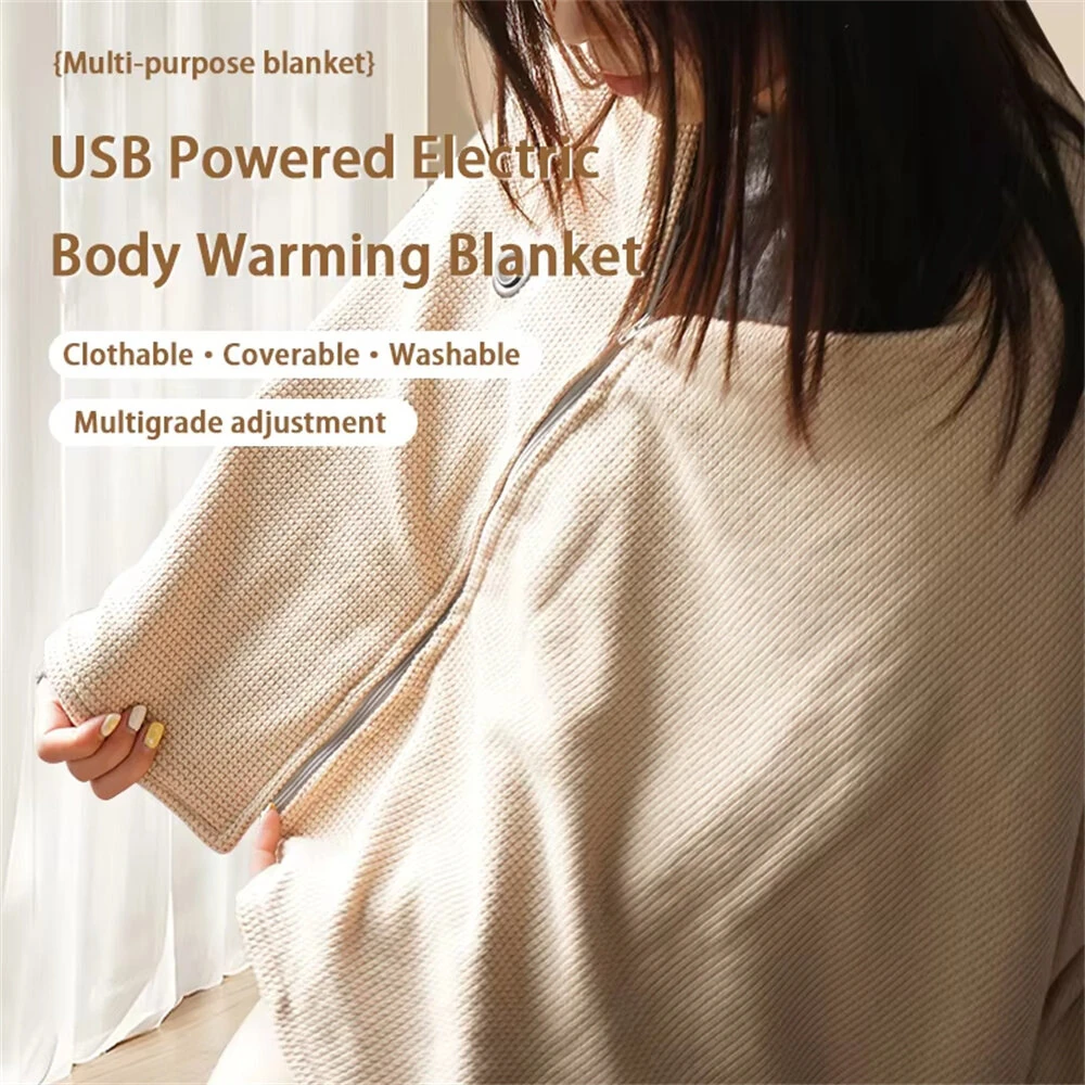 Tevorex Blanket Heating Blanket 15 second Rapid 3 Heating Levels Supports USB And Power Bank Charging, For Office Home And Outdoor Warmth — view 6