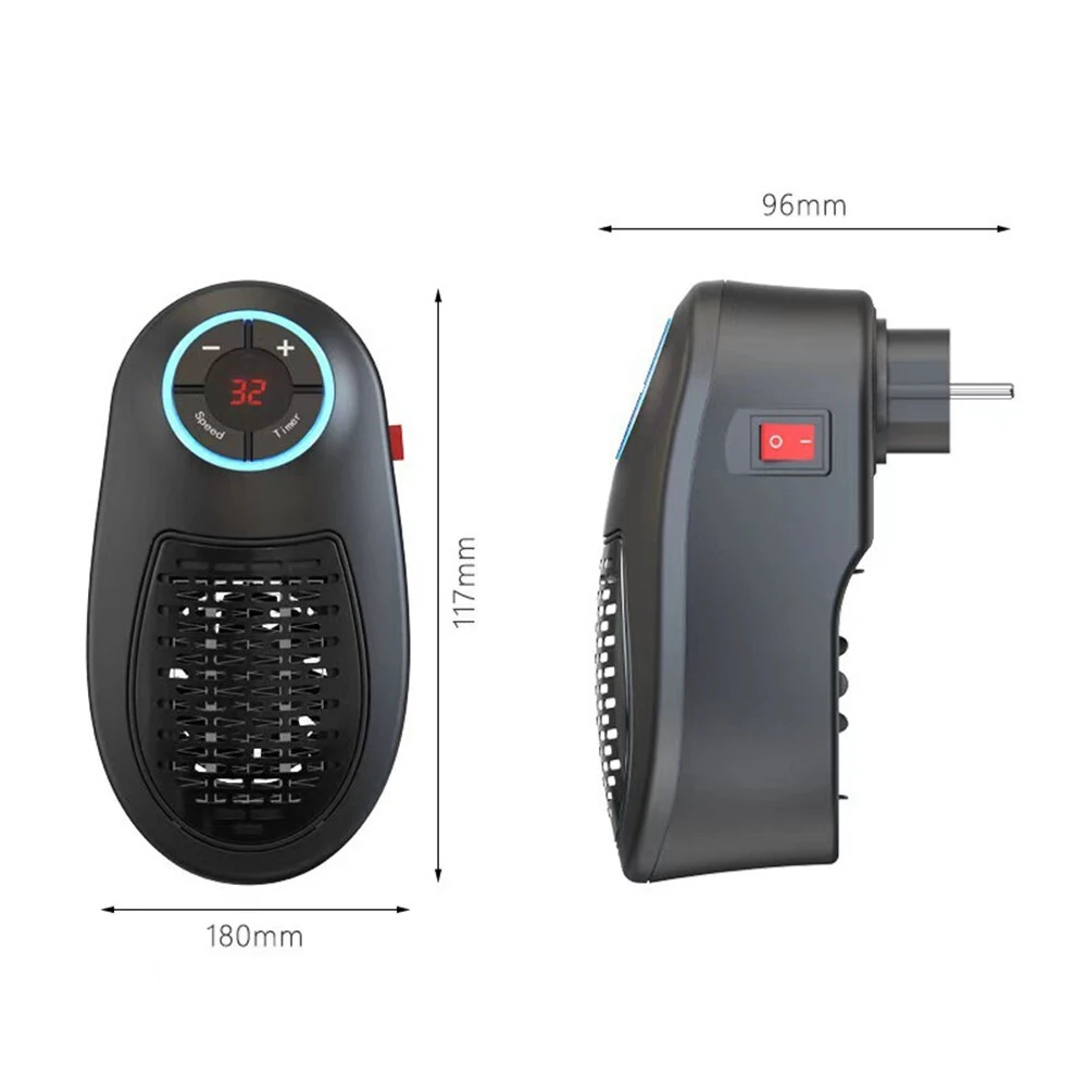 Tevorex Desktop PTC Ceramic Heater with Remote Control Portable Fast-Heating Space Heater for Home & Office — view 6