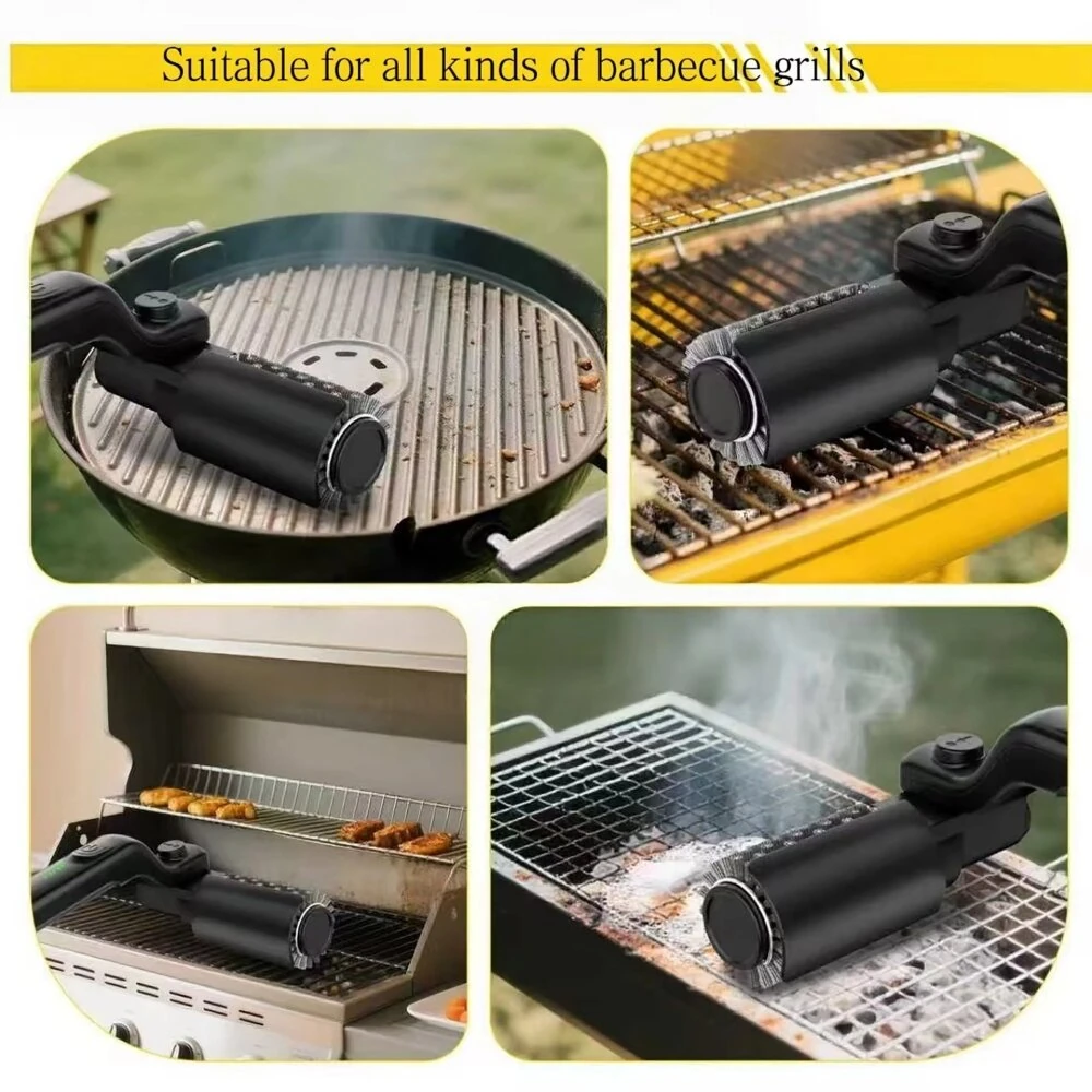 Tevorex Electric BBQ Grill Cleaning Brush with LCD Display 270° Brush Head Adjustable 50dB Quiet Operation USB Rechargeable Portable Cleaning Brush — view 7