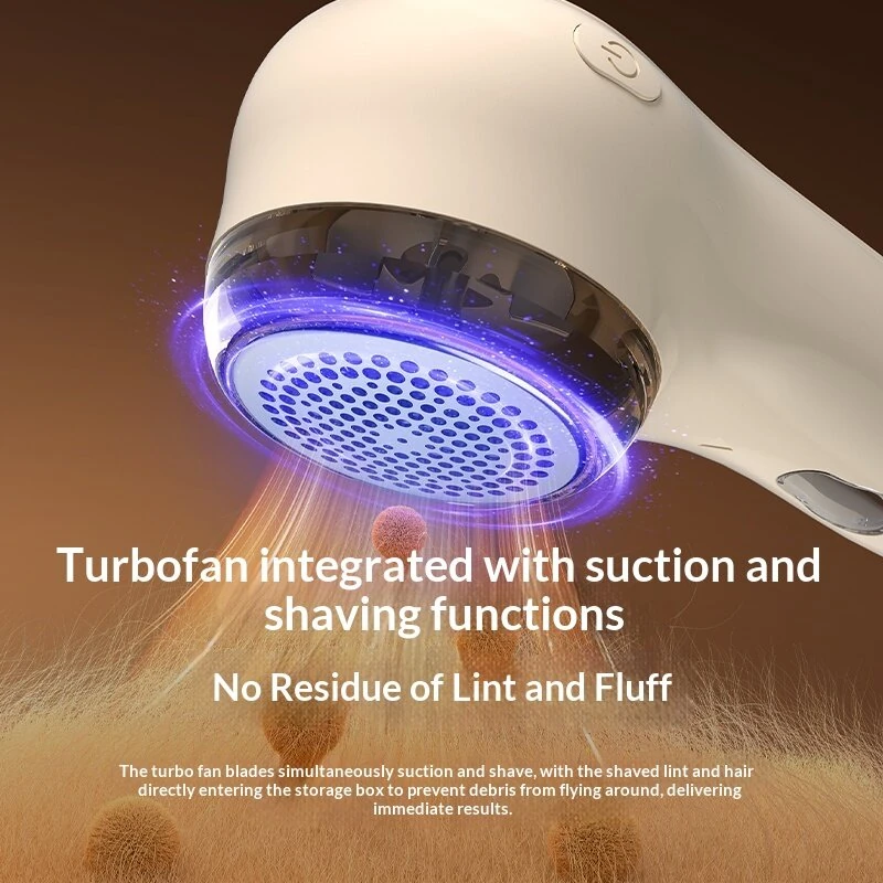Tevorex Electric Fabric Shaver Lint Remover with UV Sterilization LED Display 6-Blade Clothes Shaver Type-C Rechargeable for Sweaters — view 5