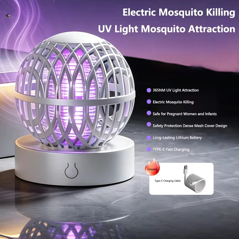 Tevorex Electric Mosquito Killer Lamp USB Fast Charging Rechargeable Bug Zapper Light for Indoor Outdoor — view 5