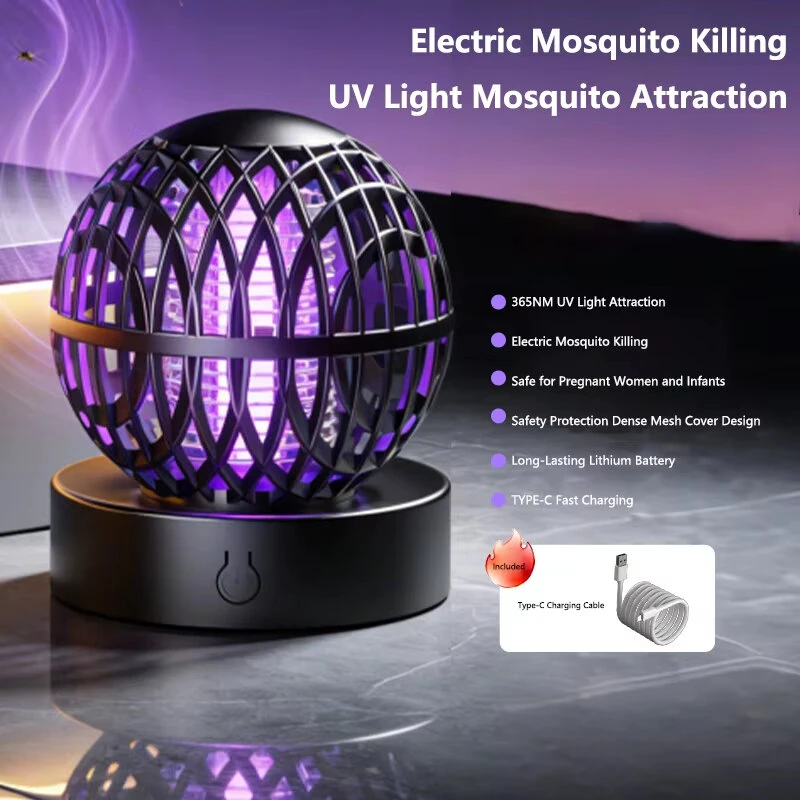 Tevorex Electric Mosquito Killer Lamp USB Fast Charging Rechargeable Bug Zapper Light for Indoor Outdoor — view 6