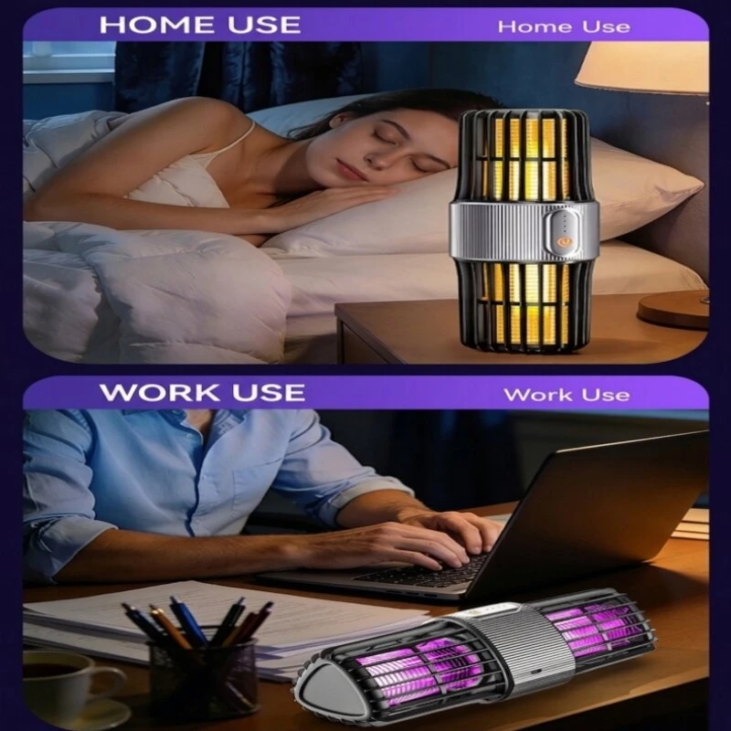 Tevorex Electric UV Mosquito Killer Lamp USB Rechargeable 2 in 1 Portable Bug Zapper for Indoor Outdoor — view 6