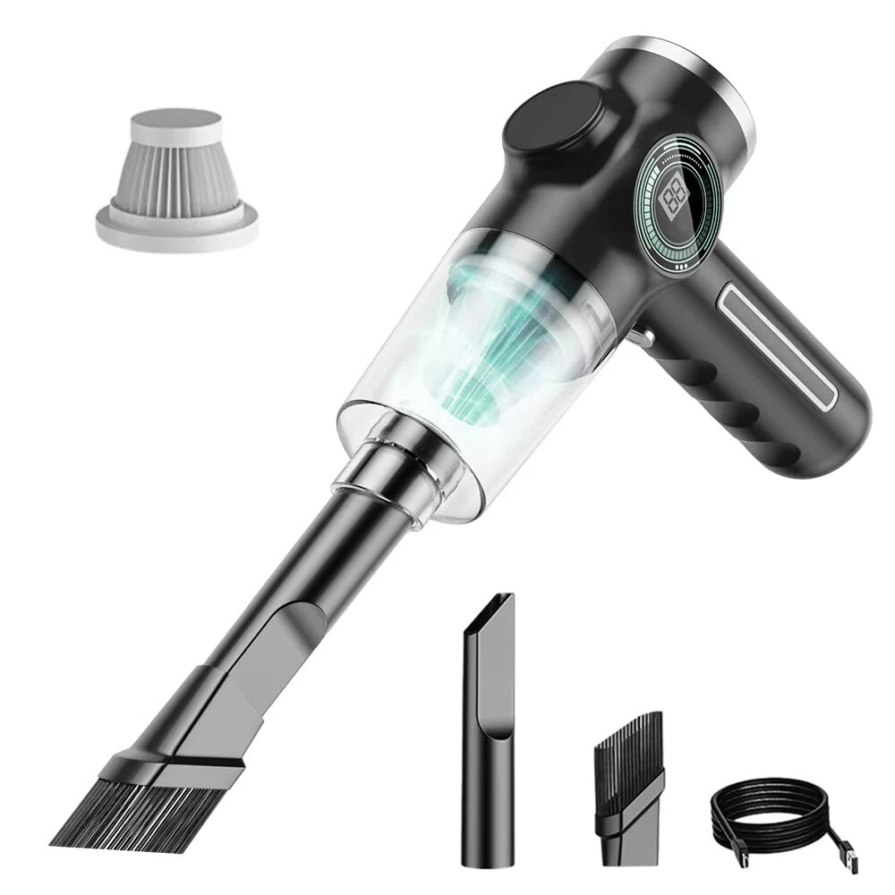 Tevorex Mini Car Vacuum Cleaner 290000Pa Digital Wireless Automobile Powerful Handheld Multifunction Household Cleaner Applianc — image 1