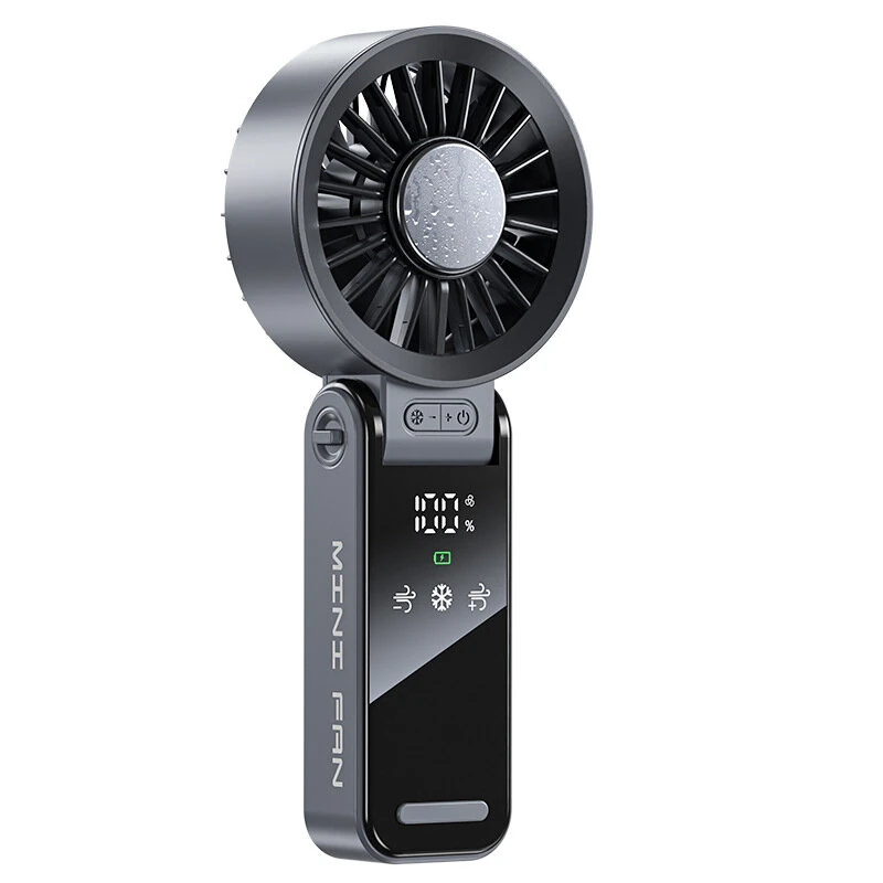 Tevorex Mini USB Fan with Digital Display 100-Speed Portable Folding Cooling Fan High Speed Strong Wind Handheld Small Fan for Outdoor — Tevorex