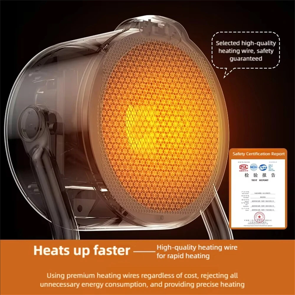 Tevorex Portable Desktop Heater Fast-Heating & Ultra-Quiet Personal Space Heater with Energy-Saving and Safety Protection for Home & Office — view 7