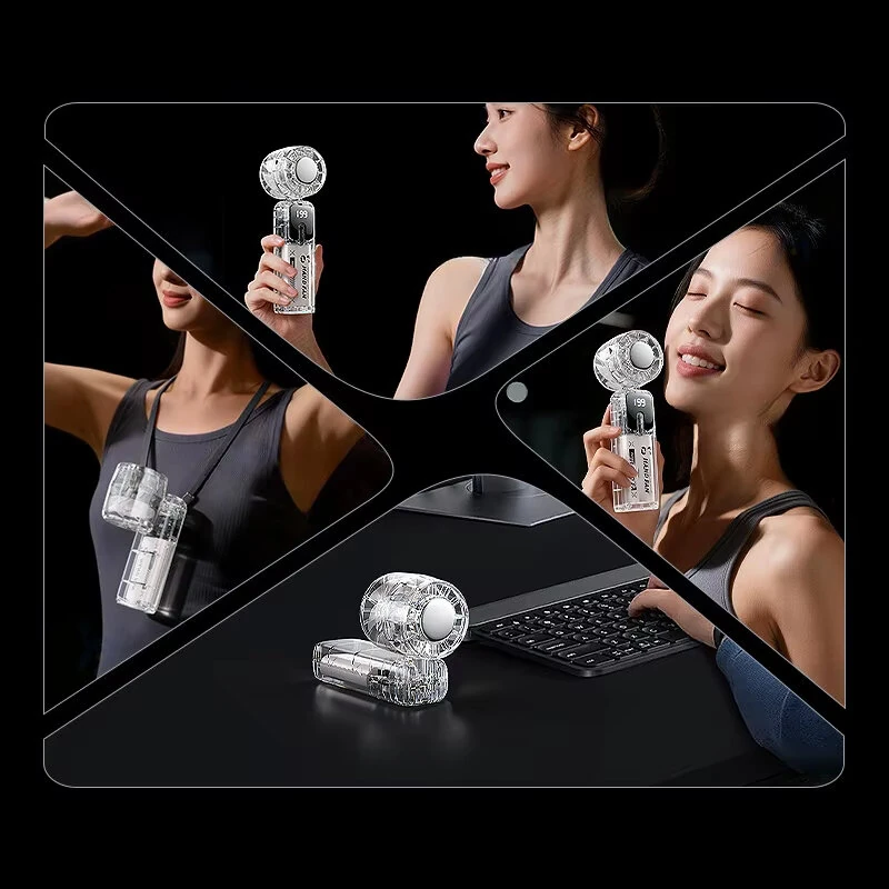 Tevorex Portable Mini Handheld Cooling Fan 199 Speeds Adjustable 42000rpm High Power Airflow Long Battery USB Rechargeable Foldable Fan with LED Digital Display for Home Office — view 6