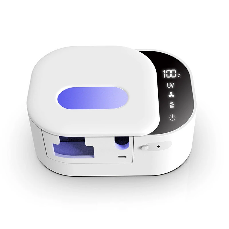Tevorex Portable Toothbrush Sterilizer UVC Auto Sterilization Heating Drying Timer Type C Rechargeable with LED Display for Home — view 2