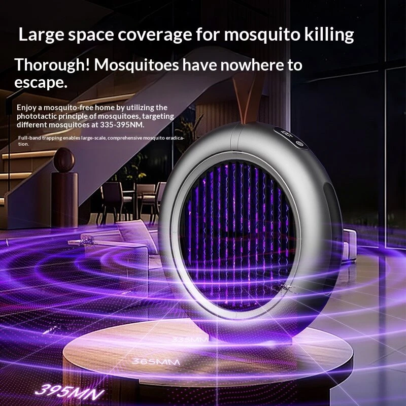 Tevorex Rechargeable Electric Mosquito Killer Lamp 360° UV Light 2500V Bug Zapper Triple Safety Protection with Night Light for Indoor Outdoor — view 3
