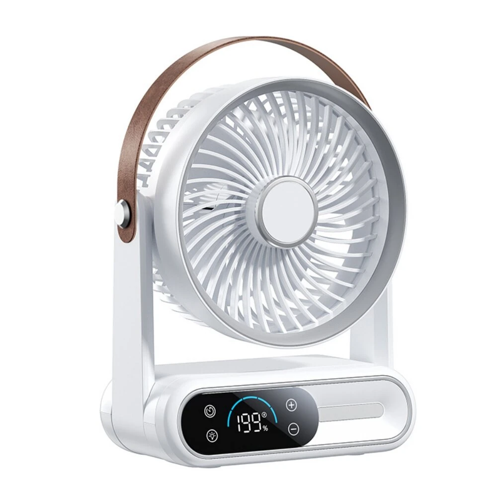 Tevorex S26 Portable Desktop Circulation Fan 199 Speeds Adjustable Ultra Quiet Operation Long Battery Rechargeable Cooling Fan with LED Display for Home Office — image 1