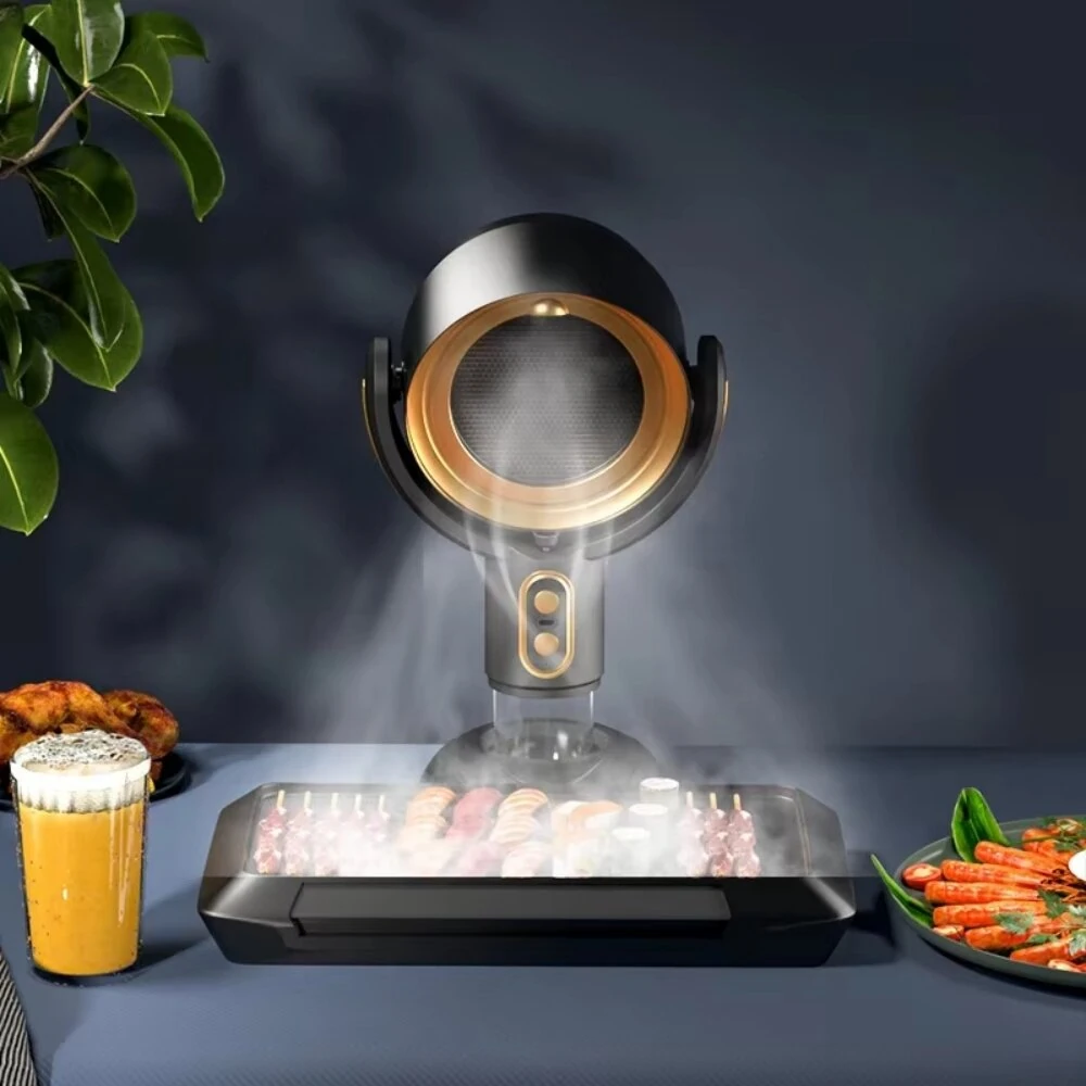 Tevorex USB Household Mini Rechargeable Desktop Range Hood Speed Angle Adjustment Negative Ions Output Portable Range Hood for Indoor Kitchen — view 10