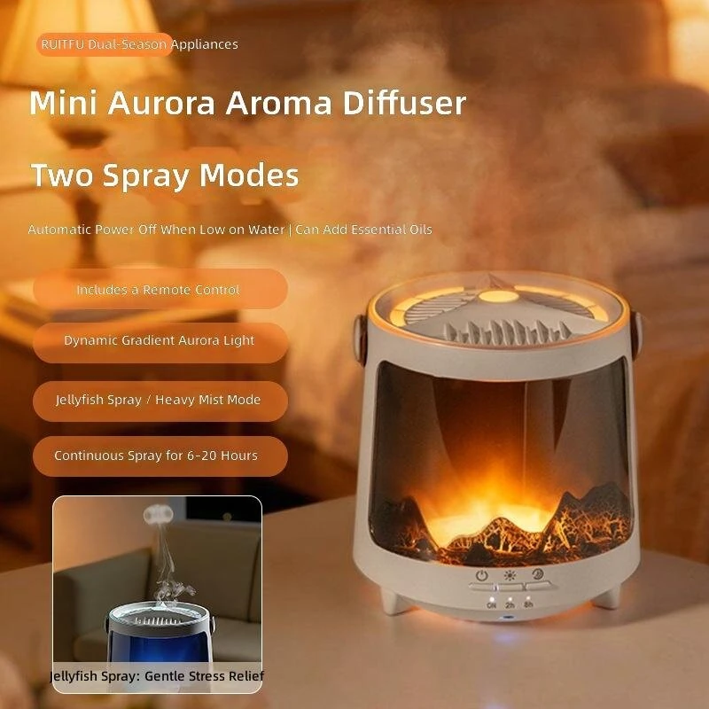 Tevorex V93 300ml Aroma Diffuser Ultrasonic Humidifier with Remote Control 7 Color Night Light Jellyfish Mist Humidifier for Bedroom Home — view 4