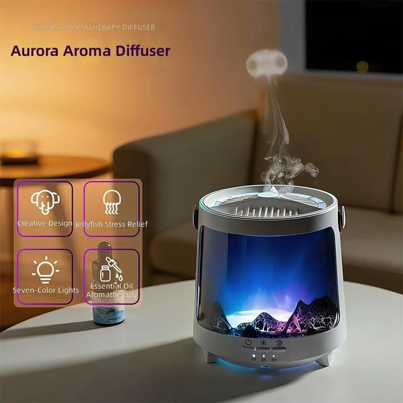 Tevorex V93 300ml Aroma Diffuser Ultrasonic Humidifier with Remote Control 7 Color Night Light Jellyfish Mist Humidifier for Bedroom Home — view 6
