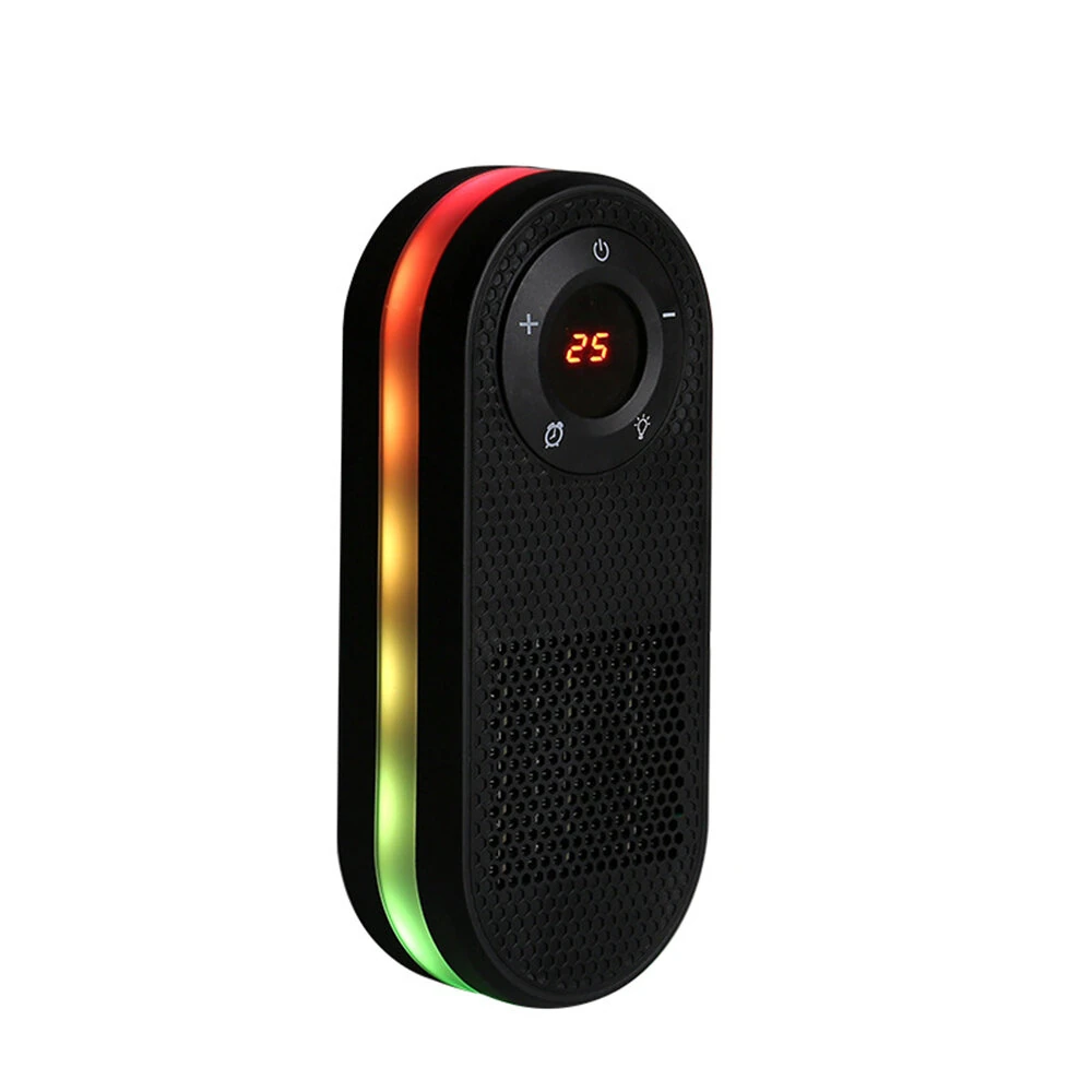 Tevorex Wall-Mounted Desktop Heater with 5-Color Night Light, Fast Heating & LCD Display, 2 Gears Adjustment Timer Heater for Home Office — view 7