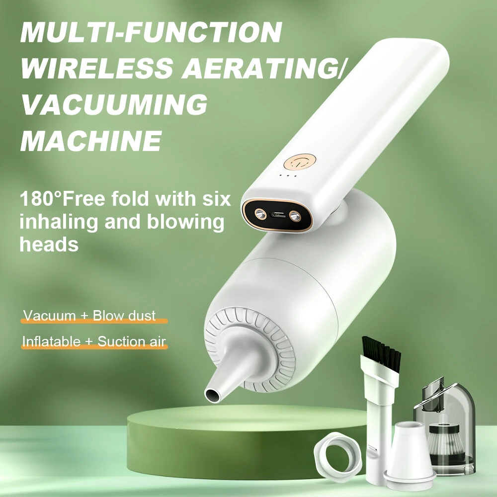 Tevorex Wireless Handheld Vacuum Cleaner 70W Portable Cordless Vacuum with Dual LED Lights 180° Adjustable Handle and USB Type-C Fast Charging for Home and Car — view 7