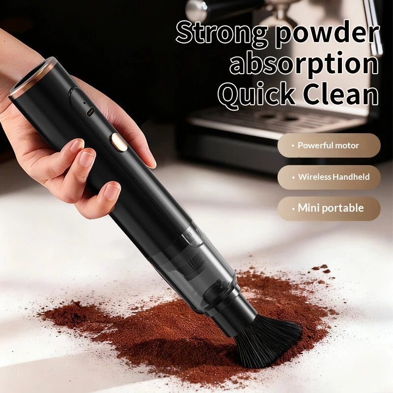 Tevorex YP203 Cordless Handheld Vacuum Cleaner 25W Strong Suction Dual Airflow Type C Charging with 2 Nozzles for Coffee Machine Home Kitchen Cleaning — view 3