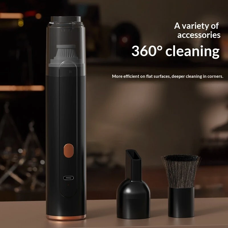 Tevorex YP203 Cordless Handheld Vacuum Cleaner 25W Strong Suction Dual Airflow Type C Charging with 2 Nozzles for Coffee Machine Home Kitchen Cleaning — view 5