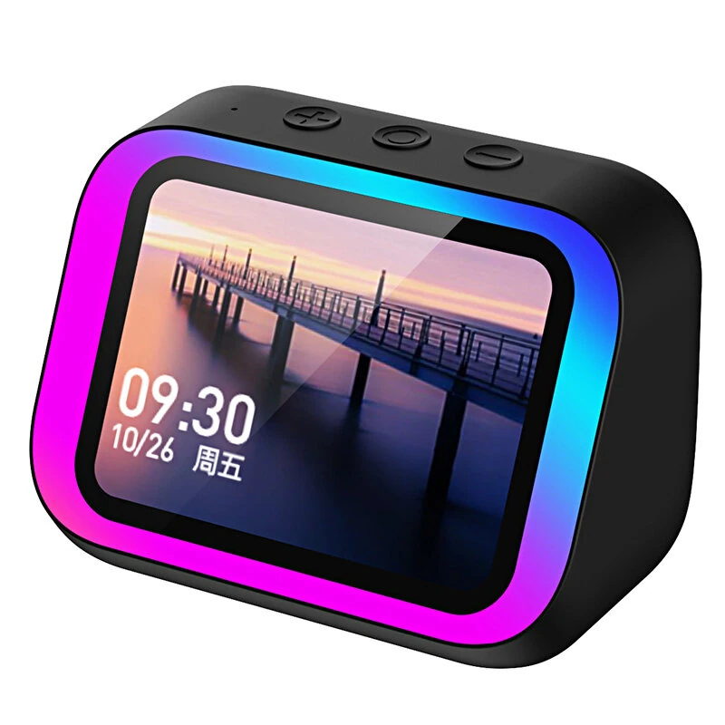 TF26pro Smart AI Speaker Wireless bluetooth Speakers RGB Lights 4.0-inch Screen LED Display 57mm Speaker Hands-free Calling Voice Assistant 2000mAh Battery Customized Photo Albums Smart Alarm Clock Home AI Speakers
