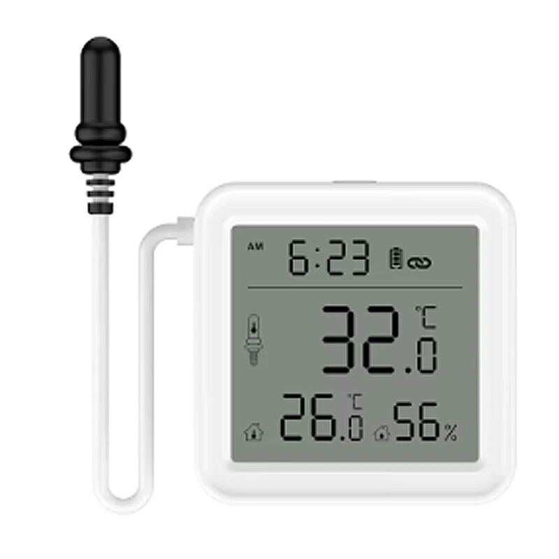 TH01 TH08 Tuya WiFi Temperature Humidity Meter with External Probe Sensor Digital LCD Screen Thermometer for Fish Tank Freezer — image 1