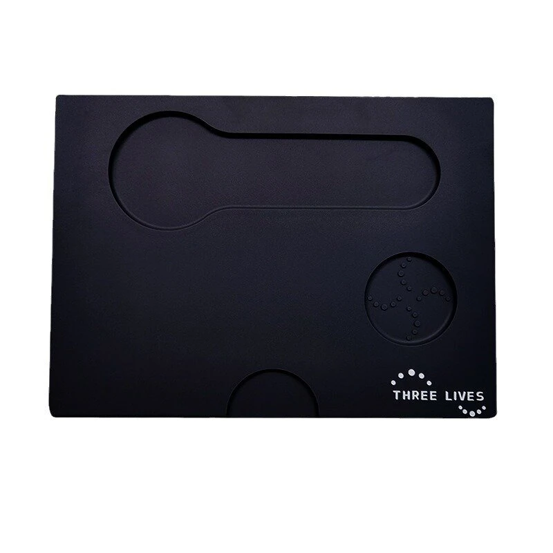 THREE LIVES Espresso Tamping Mat Silicone Non-Slip Coffee Corner Mat Barista Organizer Pad for Tamp Station and Coffee Accessories — view 10