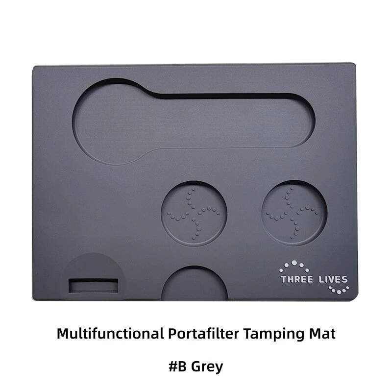 THREE LIVES Espresso Tamping Mat Silicone Non-Slip Coffee Corner Mat Barista Organizer Pad for Tamp Station and Coffee Accessories — view 3