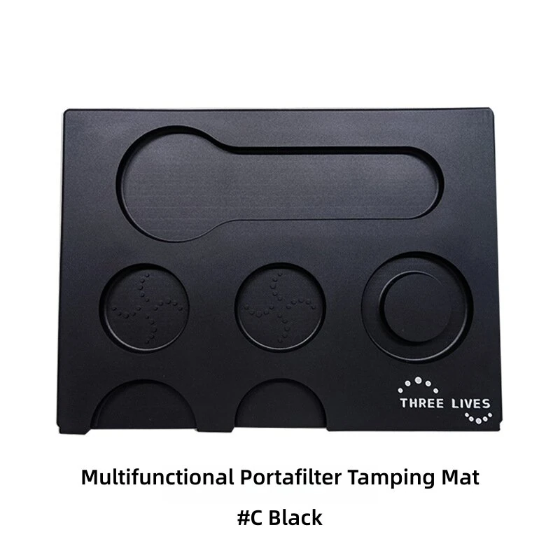 THREE LIVES Espresso Tamping Mat Silicone Non-Slip Coffee Corner Mat Barista Organizer Pad for Tamp Station and Coffee Accessories — view 4