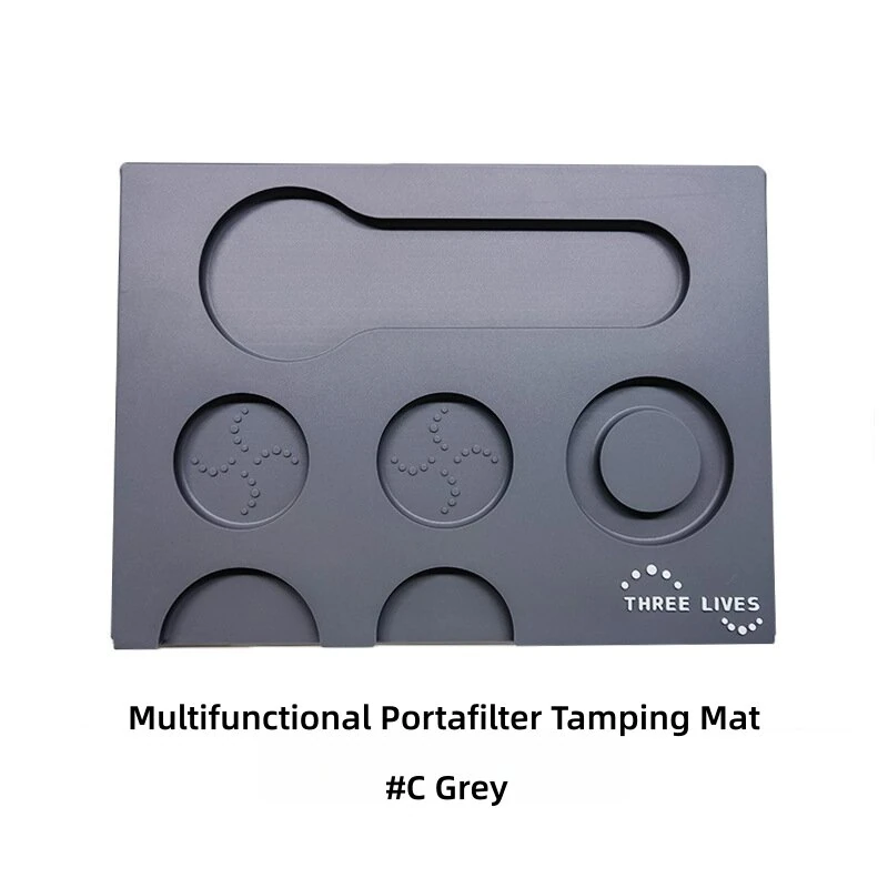 THREE LIVES Espresso Tamping Mat Silicone Non-Slip Coffee Corner Mat Barista Organizer Pad for Tamp Station and Coffee Accessories — view 5
