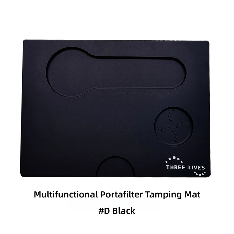 THREE LIVES Espresso Tamping Mat Silicone Non-Slip Coffee Corner Mat Barista Organizer Pad for Tamp Station and Coffee Accessories — view 6